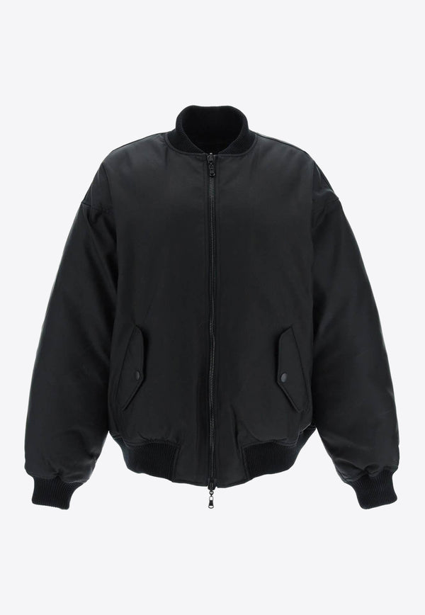 Wardrobe.NYC Reversible Oversized Bomber Jacket W4011R11BLACK