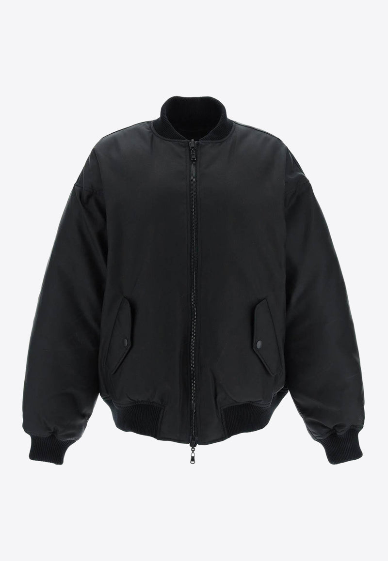 Wardrobe.NYC Reversible Oversized Bomber Jacket W4011R11BLACK