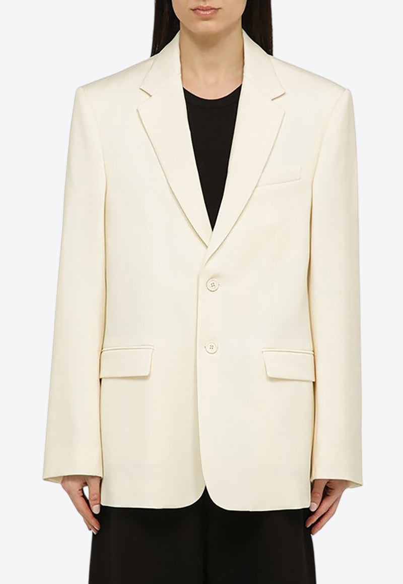 Wardrobe.NYC Single-Breasted Wool Blazer White W4042PCWWO/O_WARDR-OFWHT