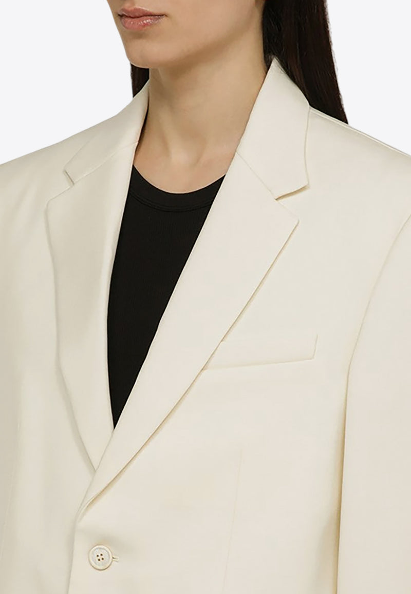 Wardrobe.NYC Single-Breasted Wool Blazer White W4042PCWWO/O_WARDR-OFWHT