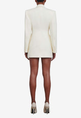 Wardrobe.NYC Sculpted Double-Breasted Mini Blazer Dress Off-white W4053R14WHITE