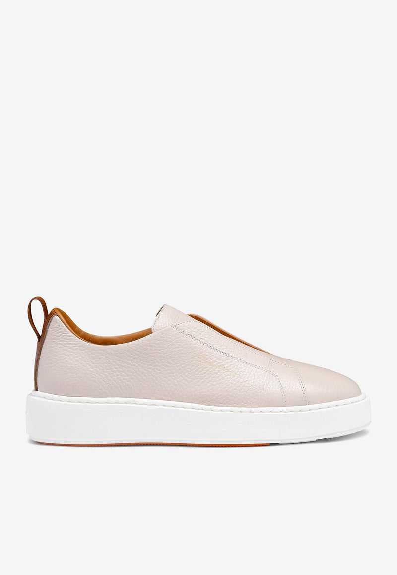 Santoni Slip-On Leather Sneakers Nude WBCD61265BARTLLKI40BEIGE