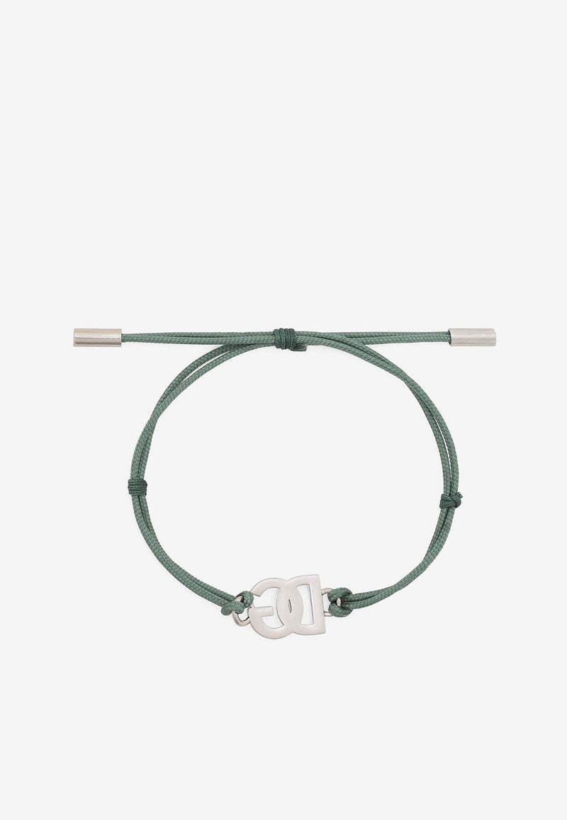 Dolce 
Gabbana DG Logo Cord Bracelet WBP5L1 W1111 V0153 Green