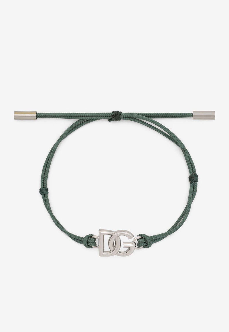 Dolce 
Gabbana DG Logo Cord Bracelet WBP5L1 W1111 V0153 Green