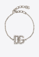 Dolce 
Gabbana DG Logo Fine Link Bracelet Silver WBR2L4 W1111 87655