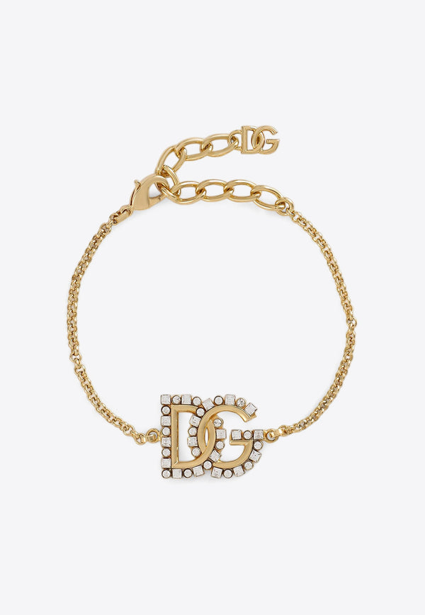 Dolce 
Gabbana DG Logo Fine Link Bracelet Gold WBR2L4 W1111 ZOO00