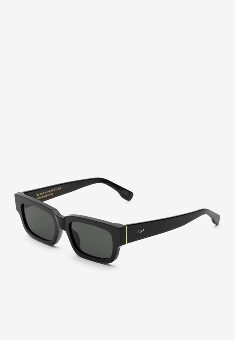 Retrosuperfuture Roma Rectangular Sunglasses Gray WCH-I6MWPVC/O_SUPER-BLK