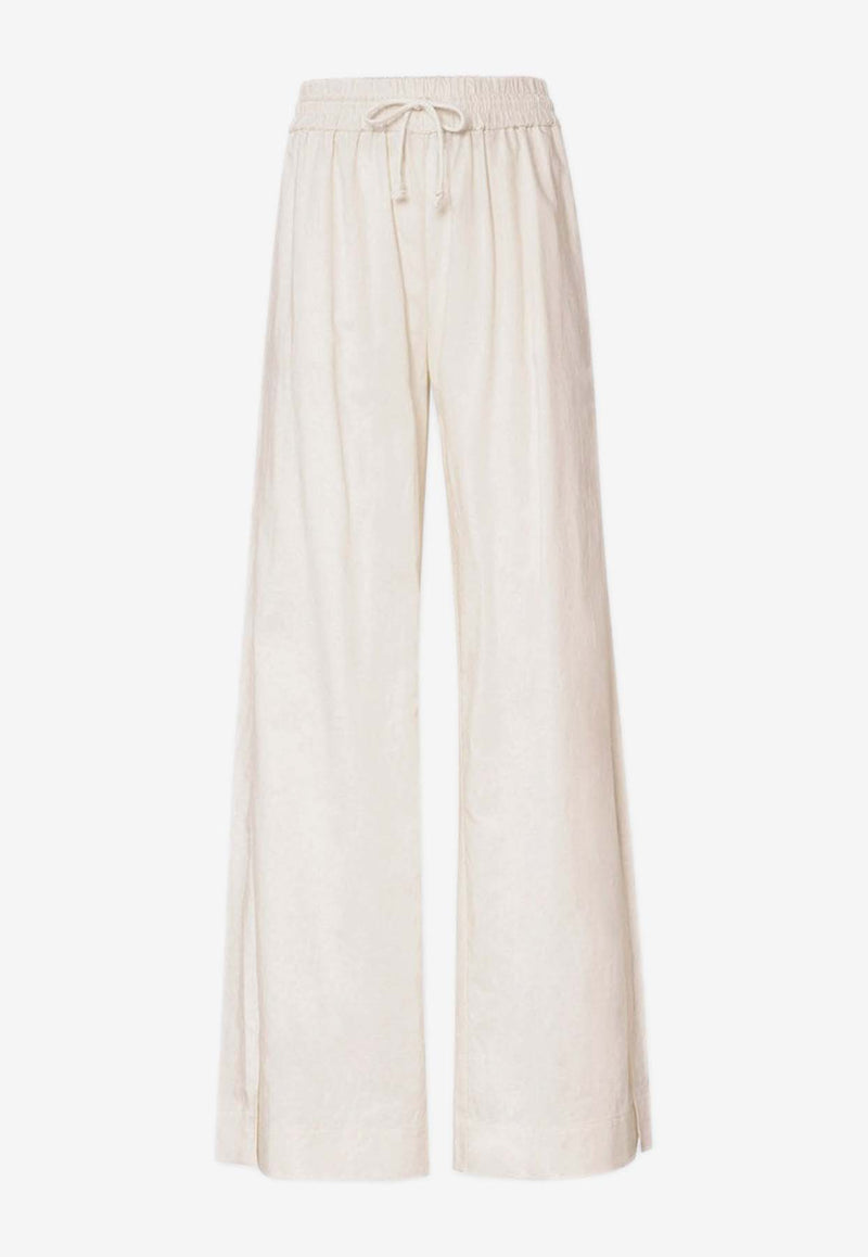 Frame Denim High-Rise Wide Lounge Pants Cream WE24WPA016CREAM