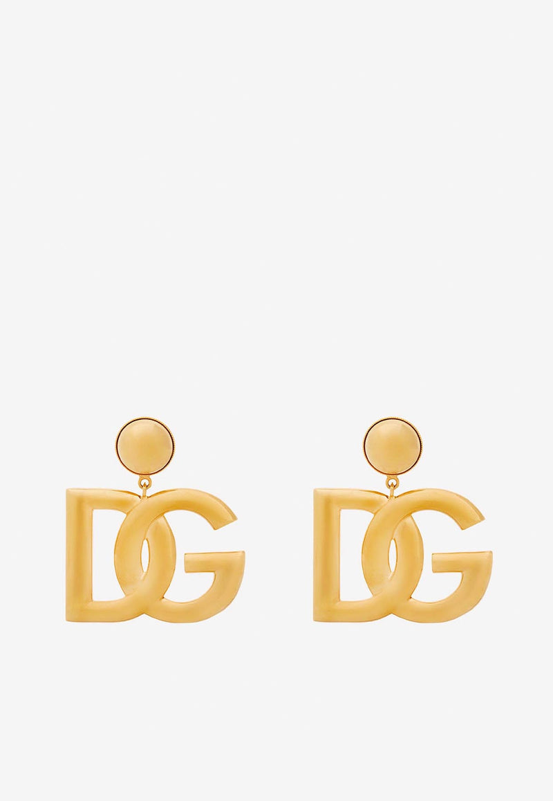 Dolce 
Gabbana DG Logo Clip-On Earrings WEN6P3 W1111 ZOO00 Gold