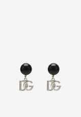 Dolce 
Gabbana DG Logo Ball Earrings Black WEO6Z3W1111/P_DOLCE-N0000