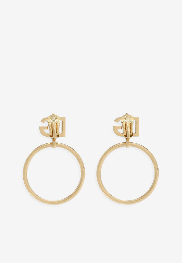 Dolce 
Gabbana Clip-On DG Logo Hoop Earrings WEQ6M3 W1111 ZOO00 Gold