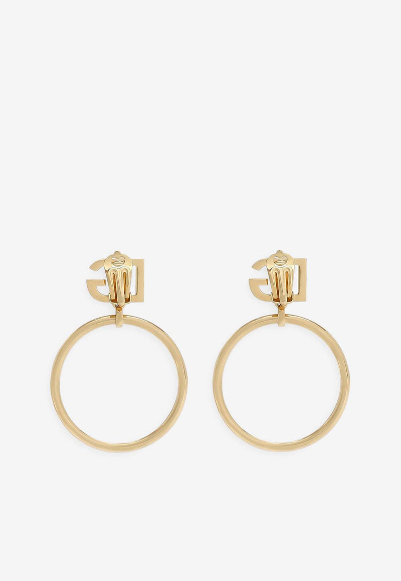 Dolce 
Gabbana Clip-On DG Logo Hoop Earrings WEQ6M3 W1111 ZOO00 Gold