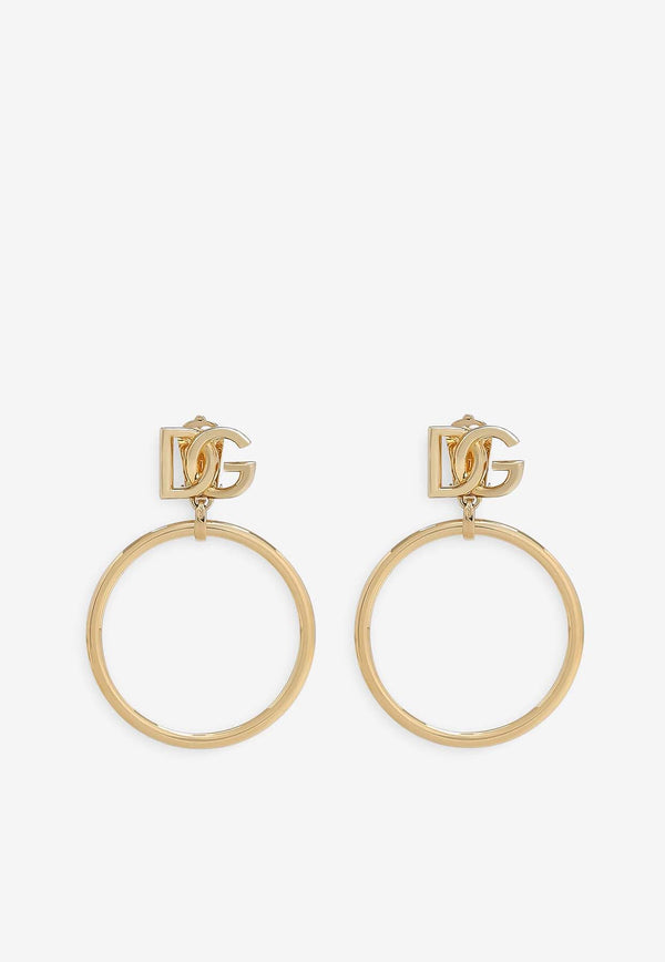 Dolce 
Gabbana Clip-On DG Logo Hoop Earrings WEQ6M3 W1111 ZOO00 Gold