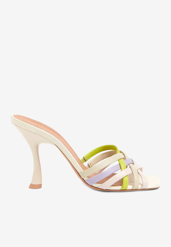 Malone Souliers West 90 Leather Sandals WEST 90-2 PASTEL MULTICOLOUR