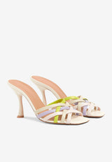 Malone Souliers West 90 Leather Sandals WEST 90-2 PASTEL MULTICOLOUR