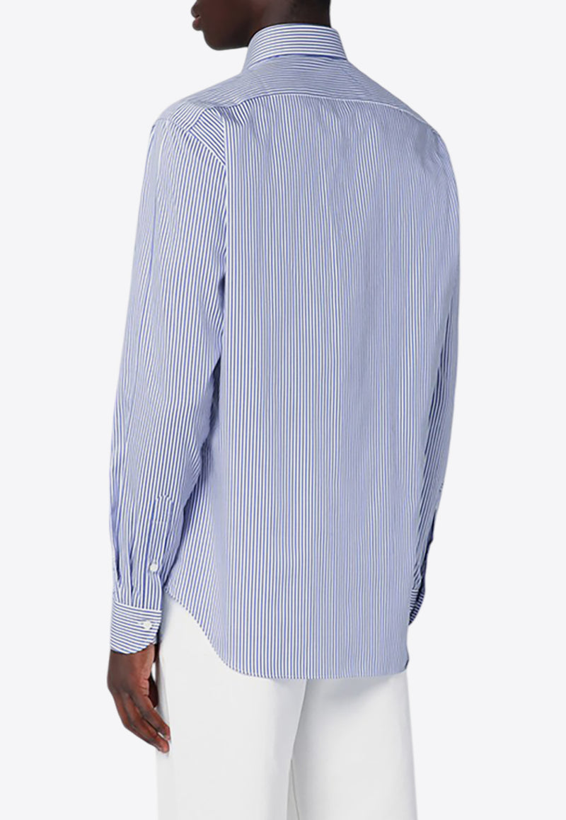 XACUS Striped Poplin Shirt  Light Blue WF520ML-11807/P_XACUS-001