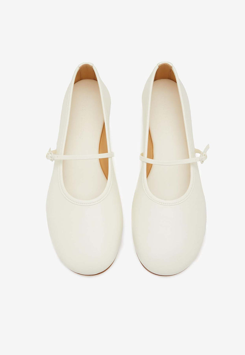 Dear Frances Ballet Flats in Nappa Leather WIN01WHITE