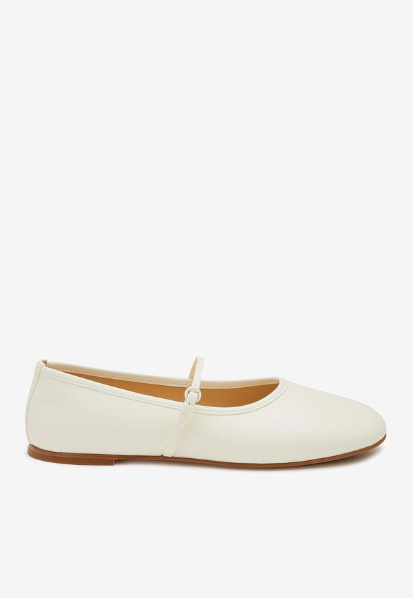 Dear Frances Ballet Flats in Nappa Leather WIN01WHITE