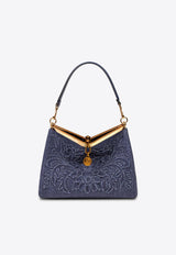 Etro Medium Vela Floral Embroidered Shoulder Bag Blue WP1B0002AR259 B0065BLUE