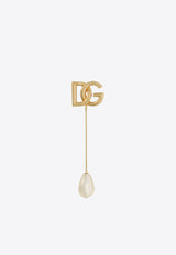 Dolce 
Gabbana DG Logo Pearl Brooch Gold WPP6X1 W1111 ZOO00