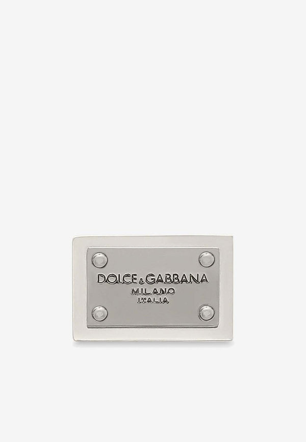 Dolce 
Gabbana Logo Plaque Pin Brooch Silver WPQ1L3 W1111 87655