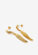 Missoma Jewellery Wavy  Ridge Drop Earrings Gold WR-G-E3-NSGOLD