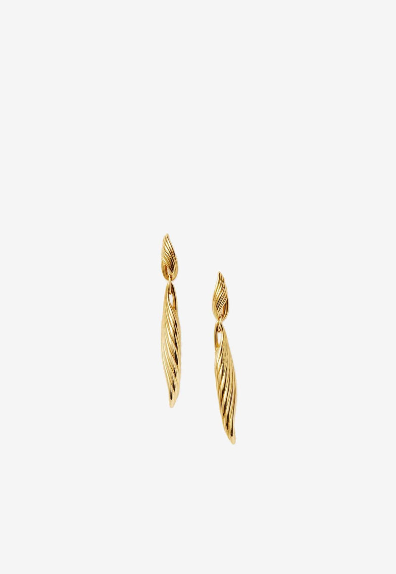 Missoma Jewellery Wavy  Ridge Drop Earrings Gold WR-G-E3-NSGOLD