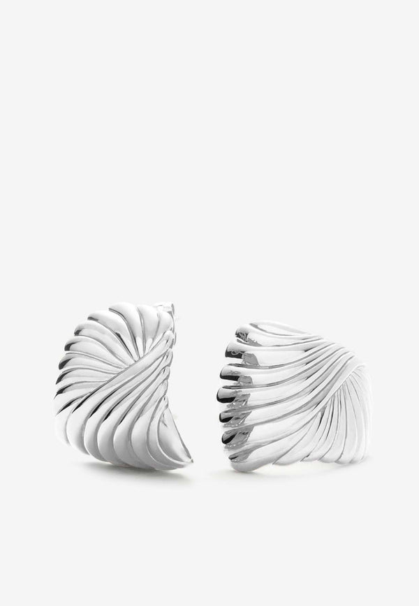 Missoma Jewellery Ripple Oversized Earrings Silver WR-S-E8-NSSILVER