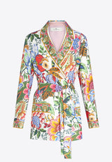 Etro Floral Silk Twill Belted Blazer WRCA0017-AK240 X0800