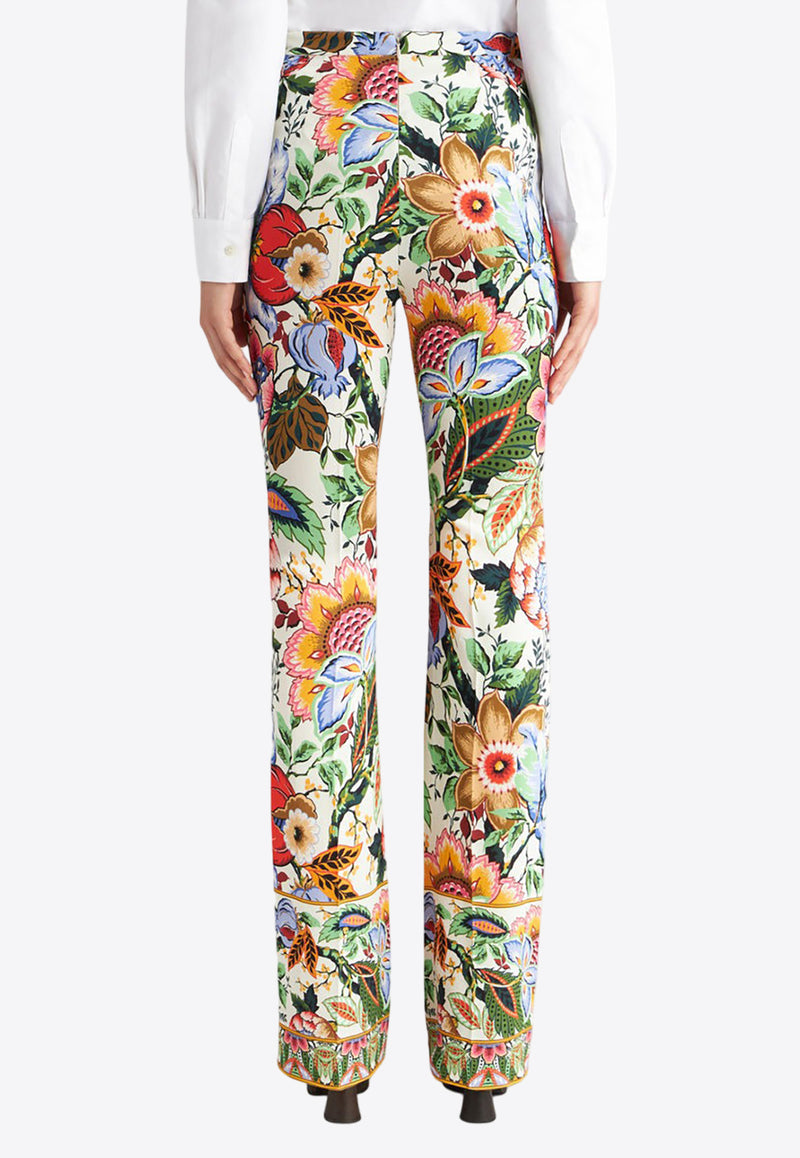 Etro High-Waisted Floral Pants WREA0006-99SPD52 X0800