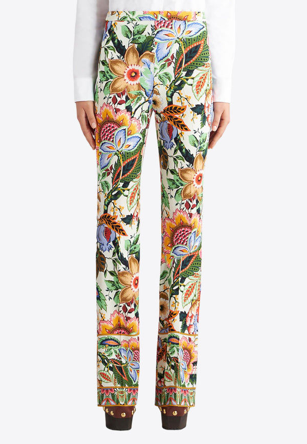 Etro High-Waisted Floral Pants WREA0006-99SPD52 X0800