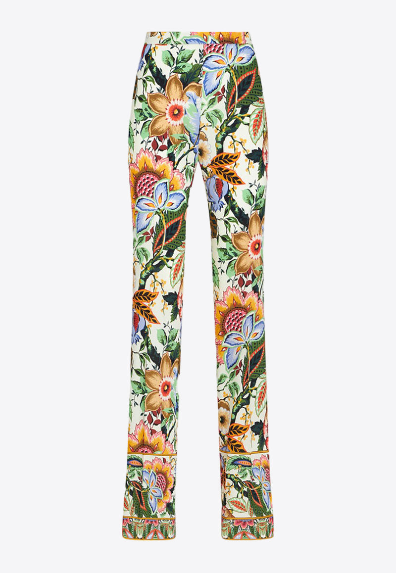 Etro High-Waisted Floral Pants WREA0006-99SPD52 X0800