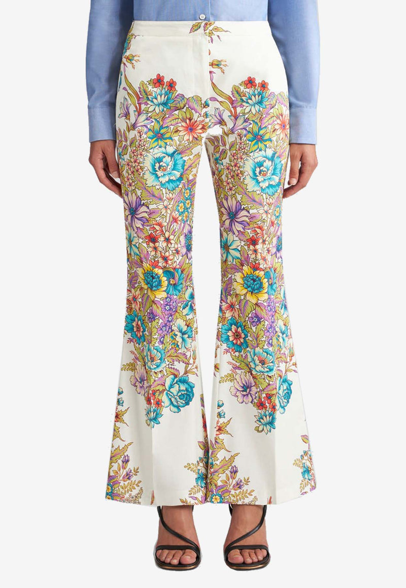 Etro Floral Print Flared Pants WREA0011-99SAE85 X0800 Multicolor