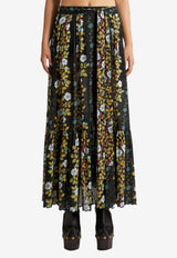 Etro Floral Print Maxi Skirt WRFA0016-99SA576 X0810 Multicolor