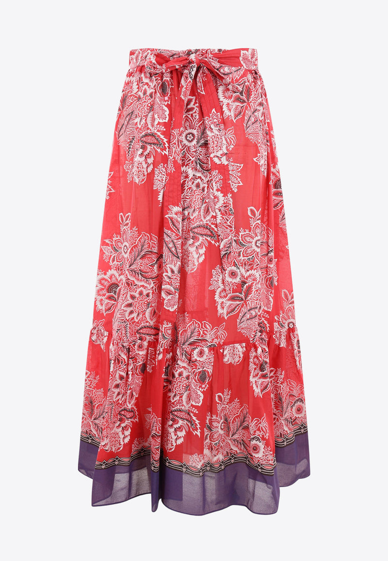 Etro Paisley Silk Maxi Skirt WRFA0016-99SPE46 X0860