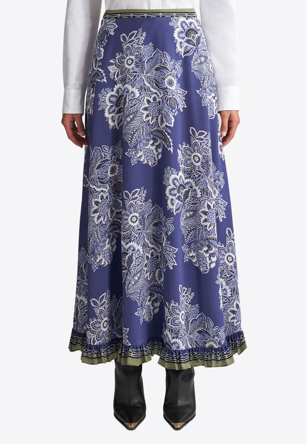 Etro Silk Bandanna Bouquet Maxi Skirt WRFA0027-99SP143 X0883