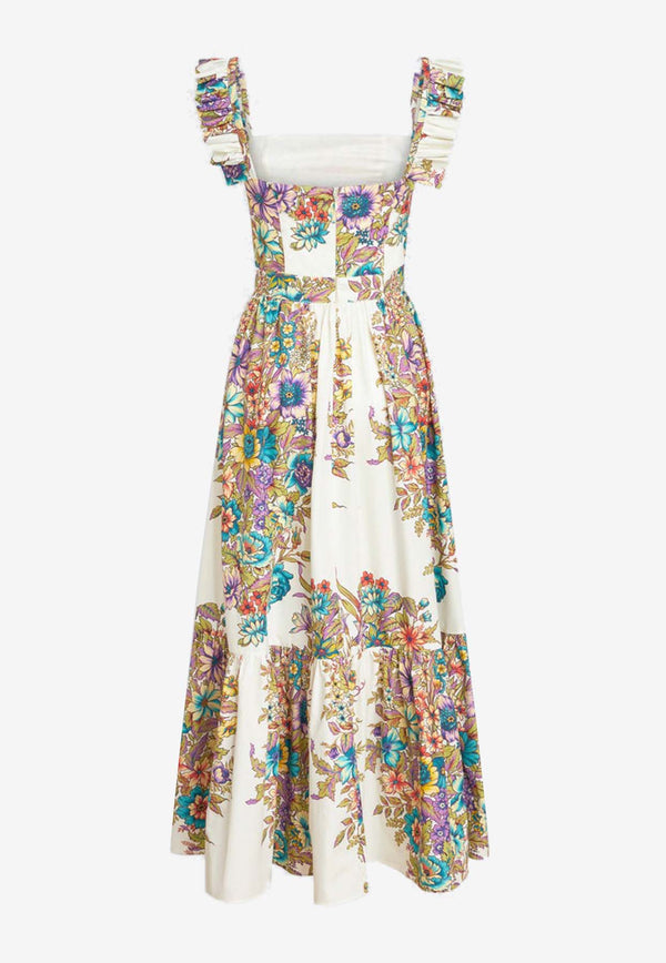 Etro Floral Print Maxi Dress WRHA0034-99SA578 X0800 Multicolor