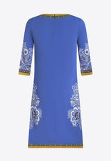 Etro Floral Knee-Length Tunic Dress WRHA0070-AK014 X0883