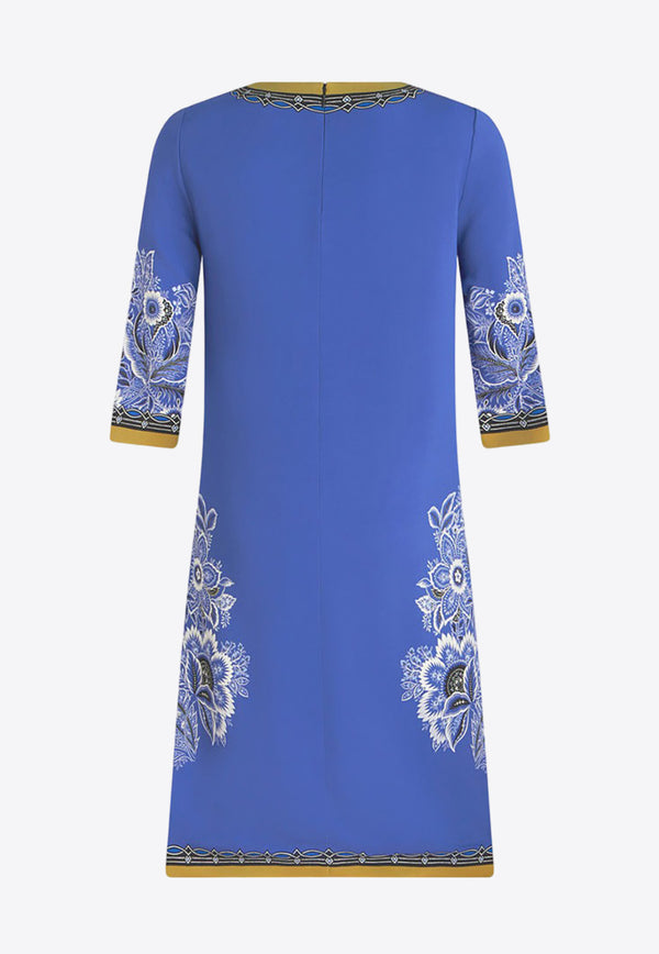 Etro Floral Knee-Length Tunic Dress WRHA0070-AK014 X0883