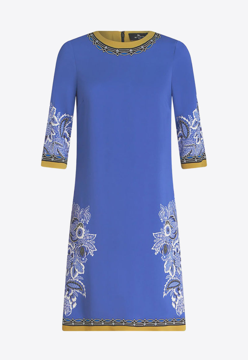 Etro Floral Knee-Length Tunic Dress WRHA0070-AK014 X0883