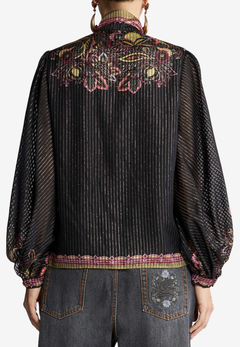 Etro Paisley Print Silk Blouse WRIA0004-99SPA16 X0810 Black