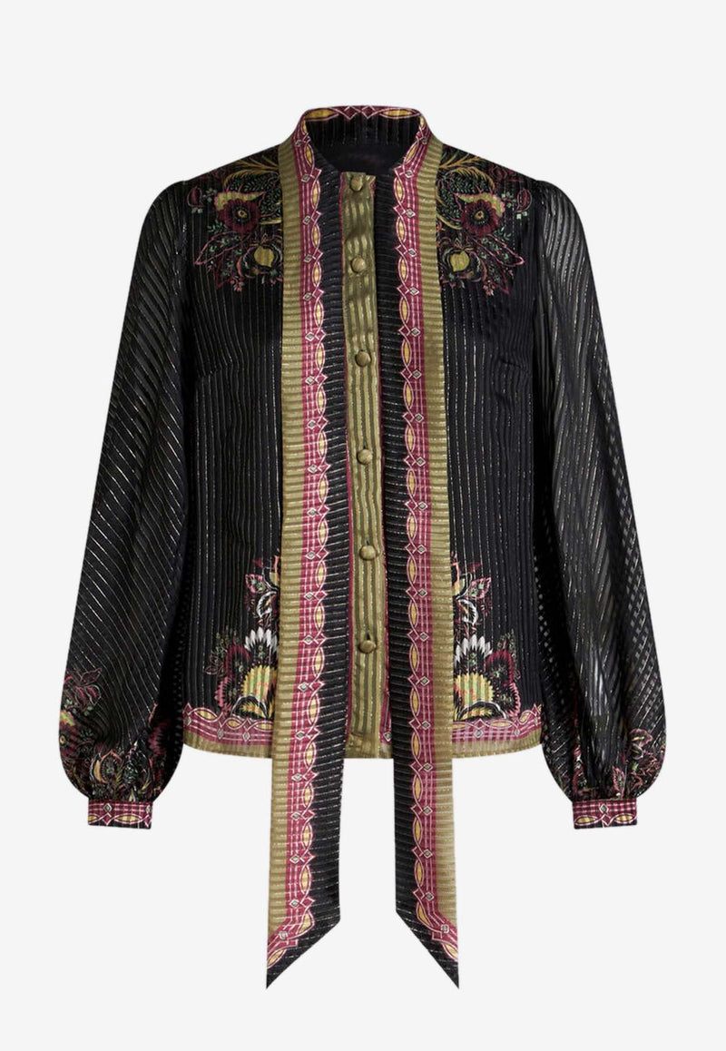 Etro Paisley Print Silk Blouse WRIA0004-99SPA16 X0810 Black