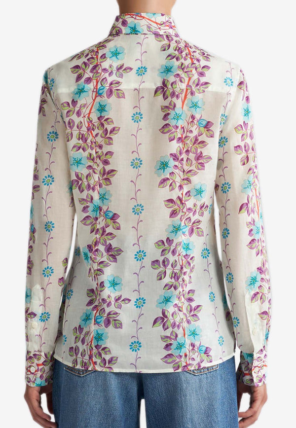 Etro Floral Print Long-Sleeved Shirt WRIA0020-99SA576 X0800 Multicolor