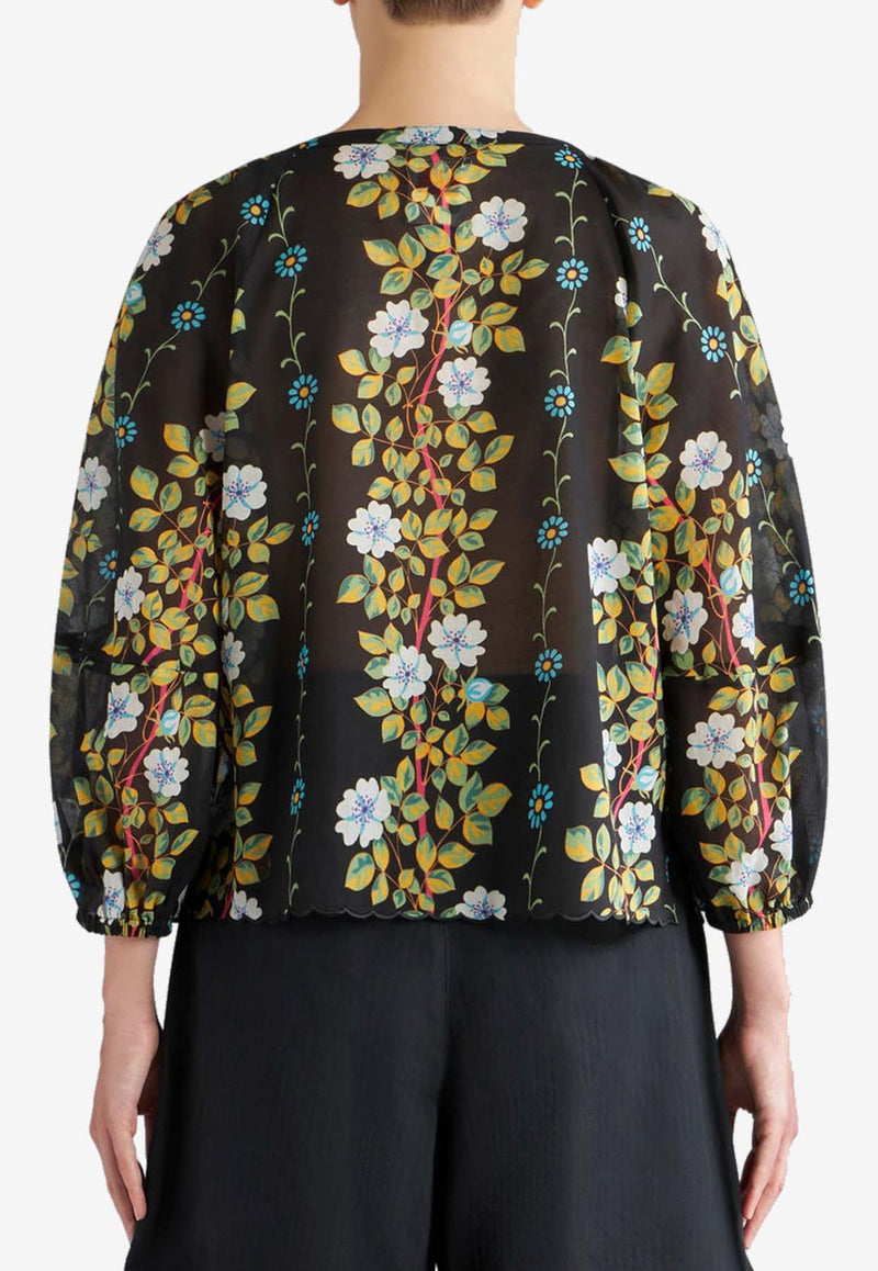 Etro Floral Print Blouse WRJA0015-99SA576 X0810 Multicolor