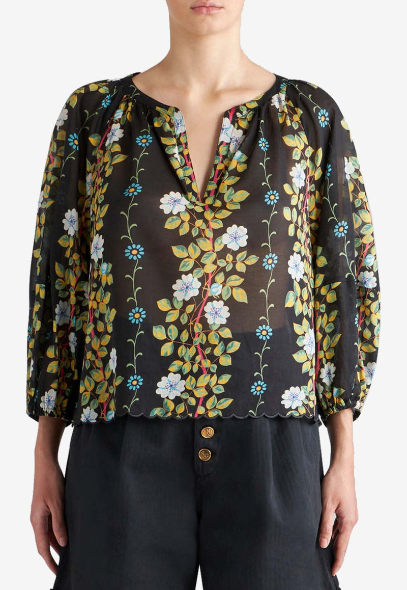 Etro Floral Print Blouse WRJA0015-99SA576 X0810 Multicolor