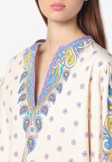 Etro Medallion Motif V-neck Blouse WRJA008899SP5B2/Q_ETRO-X0800