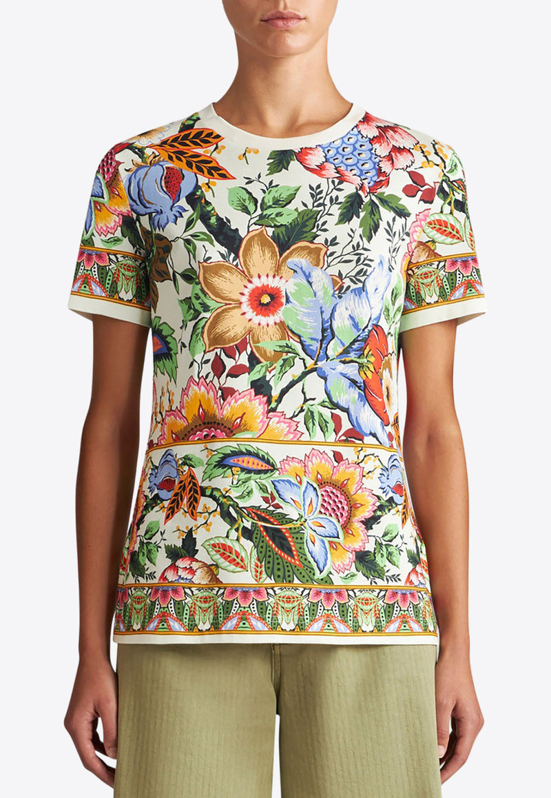 Etro Bouquet Crewneck T-shirt WRJB0005-AJ001 X0800