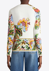 Etro Crewneck Floral Jacquard Cardigan WRKE0023-AV137 X0800