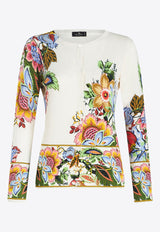 Etro Crewneck Floral Jacquard Cardigan WRKE0023-AV137 X0800