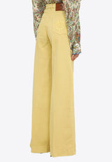 Etro Pegaso Denim Flared Pants Yellow WRNB0004AC169/O_ETRO-Y0893